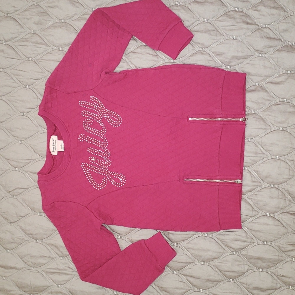 JUICY COUTURE quilted pink girls long sleeve top